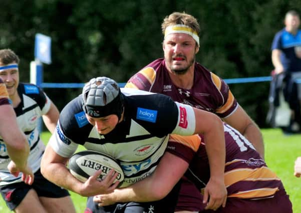 In action for Preston Grasshoppers against Sedgley Park at Lightfoot Green