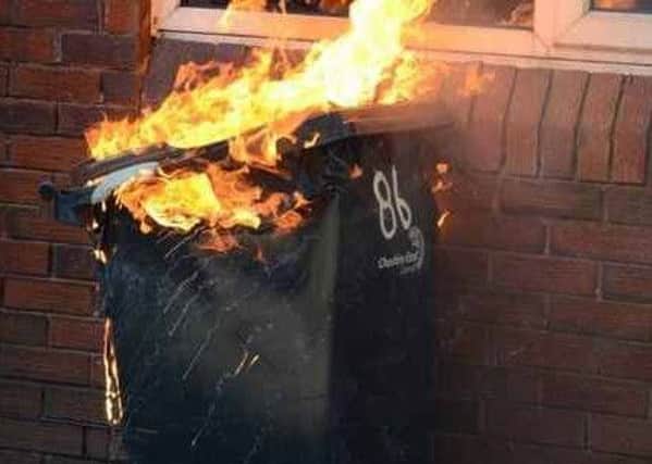A previous bin fire crews were called to tackle. Picture: Lancashire Fire and Rescue