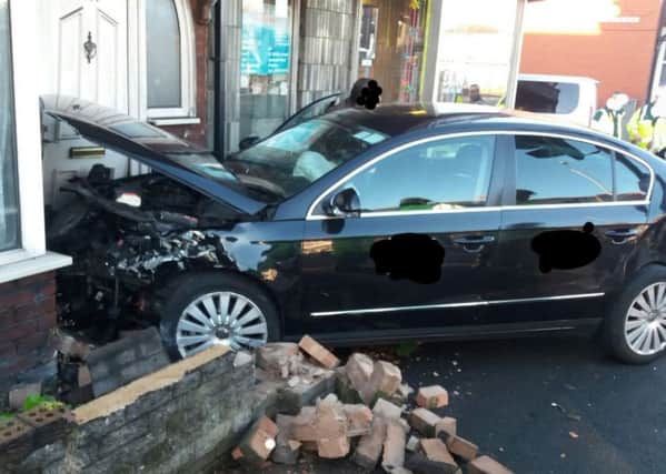 A crash in Preston at the junction of Blackpool Road and Plungington Road. Picture: Lancashire Road Police