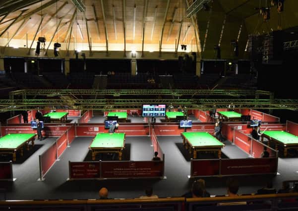 Eight tables were in use at Preston Guild Hall for two sets of qualifiers