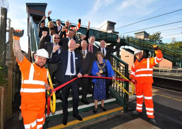 Photo Neil Cross
The Mayor of South Ribble, Coun Linda Woollard at Leyland Railway Station for a ceremony to celebrate the completion of an Access for All scheme, delivered by Network Rail in partnership with Northern, the Department for Transport, Lancashire CC and South Ribble BC