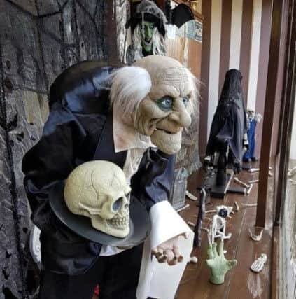 Grandad Jim's Traditional Sweet Shoppe's Halloween display in Chorley.