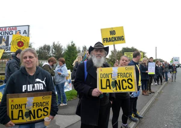 The anti-fracking demonstration at Preston New Road, following the Government's decision to allow the process to go ahead