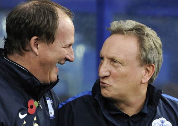 Simon Grayson (left) has time to spend on the training pitch with his players during the international break, while Neil Warnock (right) has a new job to get on with