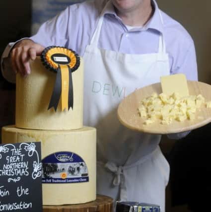 Christmas launch at Booths in Garstang.  Pictured is Conor Daunt from Dewlay Cheesemakers.