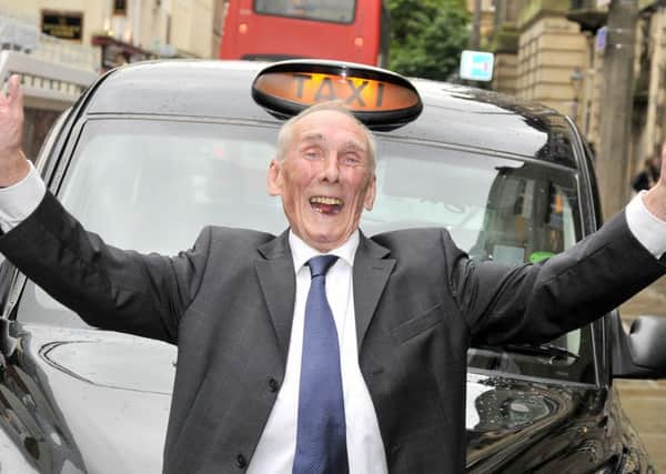 Billy Gray celebrates his retirement after 48 years driving a black cab