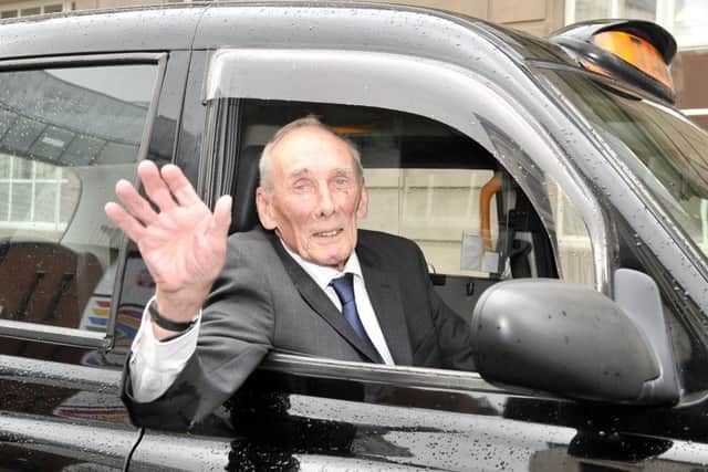Billy Gray celebrates his retirement after 48 years driving a black cab