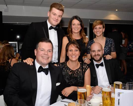 Reach for the Stars Charity night at the Invincibles Lounge, PNE.Back L-R Chris Murch, Barbara Jean Murch and Medeleine Bird.Front L-R Ritchie Thornton, Sarah Thornton and Russell Bird.