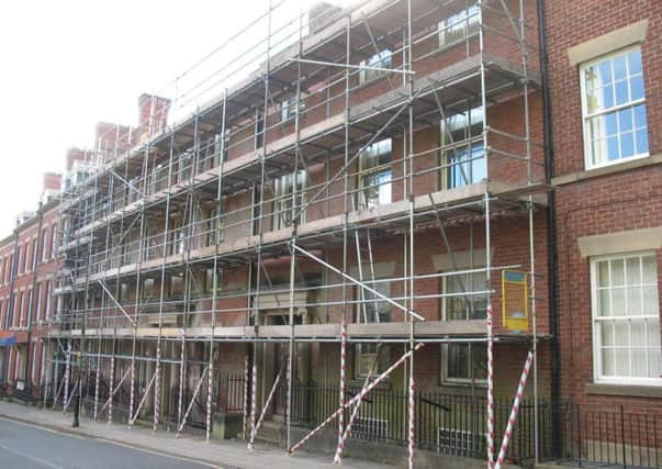 College House in Winckley Square, where repairs are being made