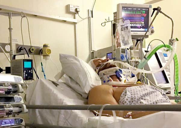 Ben Pennington fights for his life in the Royal Preston Hospital