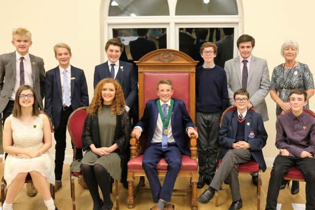 Garstang youth mayor Lucas Brown with fellow youth councillors Picture: Lynn Harter