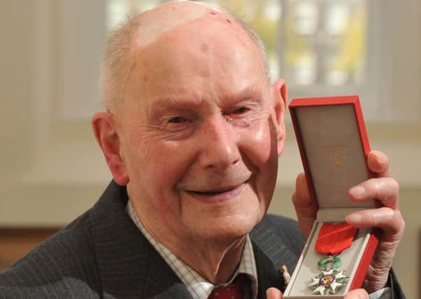 Photo Neil CrossBob Barron receives the Legion D'Honneur at the museum at Fulwood Barracks