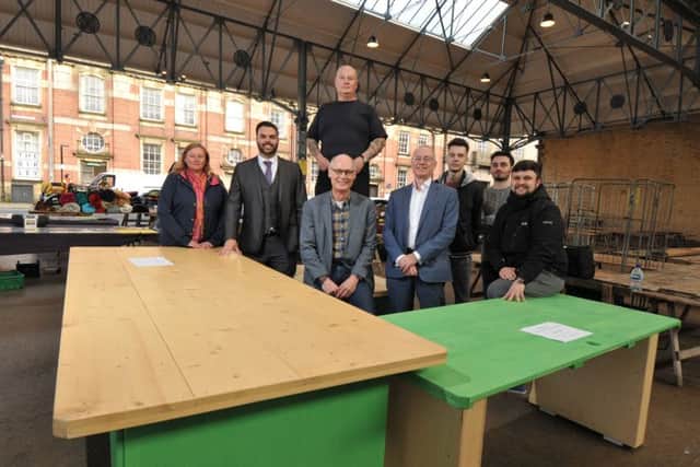 Photo Neil CrossThe winning design for the new Preston market stalls are unveiled after a design competition