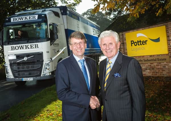 From left to right, WH Bowker Limited Director, Bill Bowker, and Potter Logistics Limited Chairman, Derrick Potter.