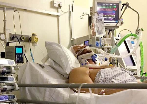 Attack victim Ben Pennington in hospital