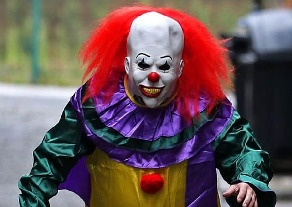 A 'killer' clown - picture posed