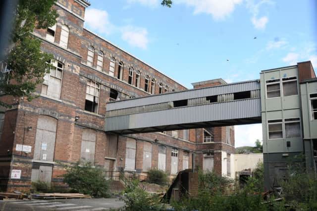 Pagefield building, behind Mesnes Park, Wigan, which is being slowly demolished