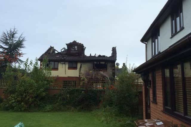 A home in Bramble Court, Penworham has been destroyed after a major blaze