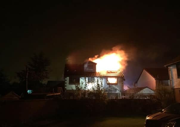 A home in Bramble Court, Penworham has been destroyed in a major blaze