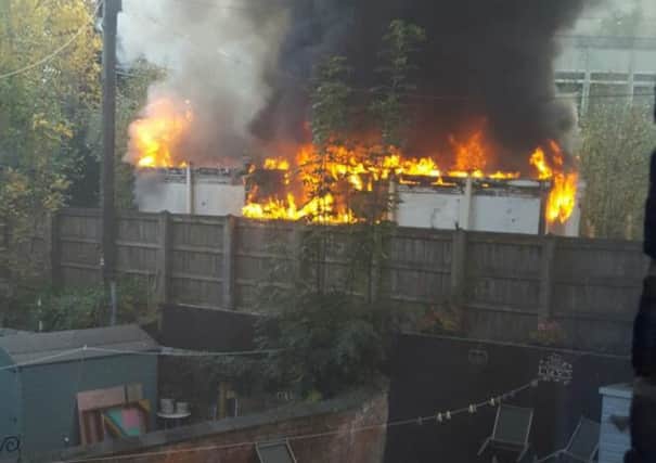 Fire at the Pagefield building. Picture by Fran Edwards