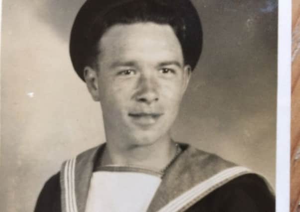 Charles Hill as a gunner in the Royal Navy 1942-1945
