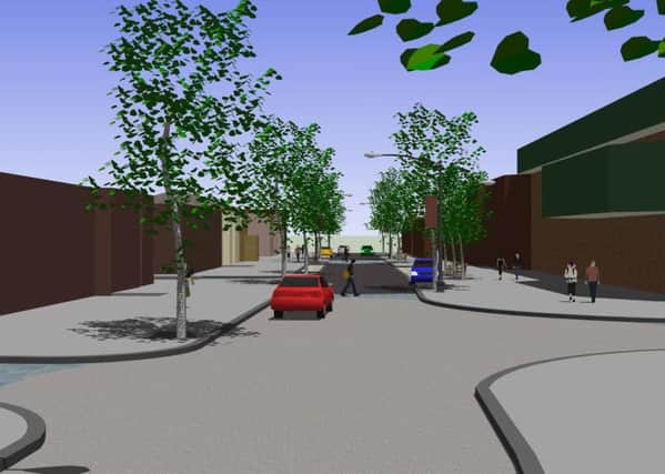 An artist's impression of how the regeneration work will look in Station Road, Bamber Bridge