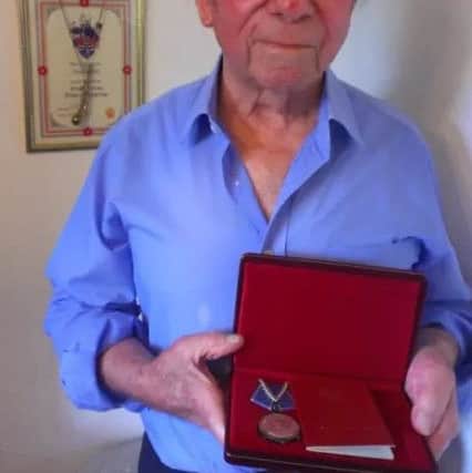 Charles Hill with his Ushakov medal