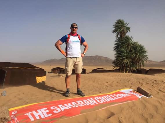 Mick Ainscough completed the Saharan Challenge for Newlife