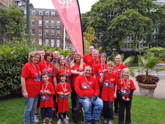 A group of walkers at The Spinal Injuries Association Going the Distance Walk