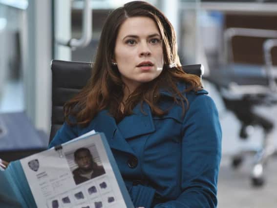 Hayley Attwell stars as Hayes Morrison in the new US drama series Conviction