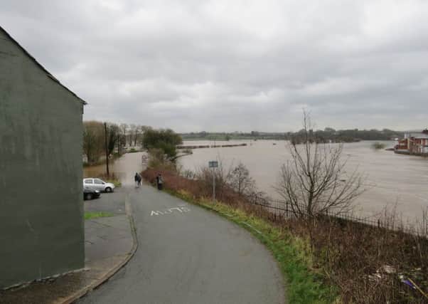 The River Ribble in flood at Walton-le-Dale on Boxing Day 2015. Picture by Chris Mercer