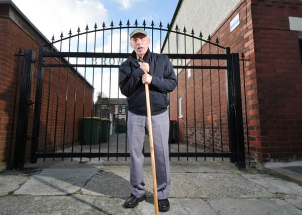 Photo Neil Cross
Norman Chapple, 90, of Browning Rd, Preston, has cleared the alley behind his home for the last 20 years. He's even been given a plaque by the council for the best kept ginnel