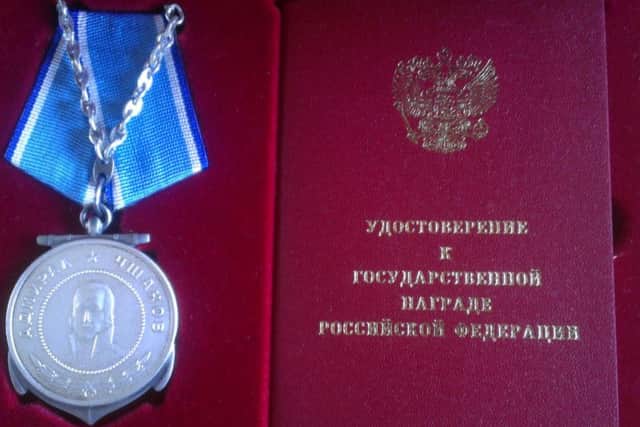 James Morley's Ushakov medal