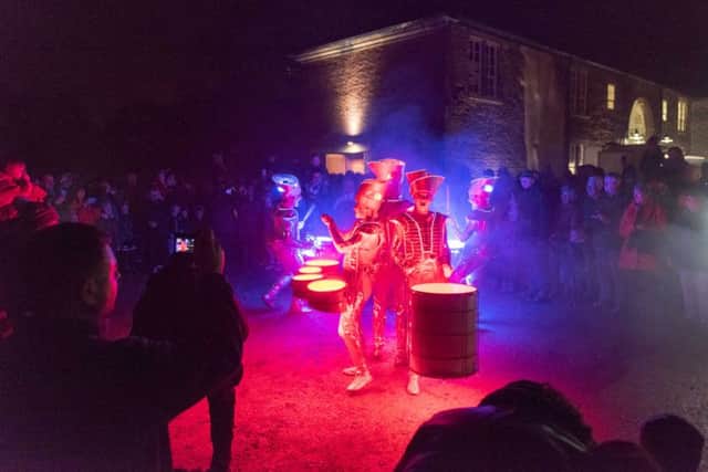 Chorley Council Astley Hall Illuminated with Spark the LED drummers