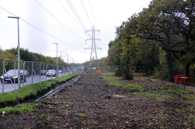 Work in Pope Lane has been put on hold because of the location of pylons. See letter