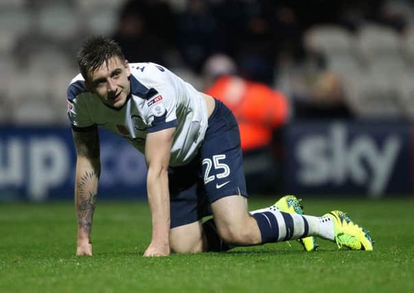 Striker Jordan Hugill rues a late missed chance to win the game at Deepdale