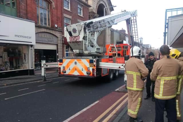The fire service said it was called out to help police