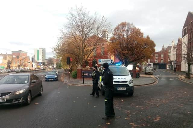 Officers closed Lune Street following the suspected raid