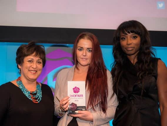 Maggie Rafalowicz, associate director at Campbell Tickell sponsored the Young Achiever award and presented it to Claire alongside guest speaker Lorraine Pascale