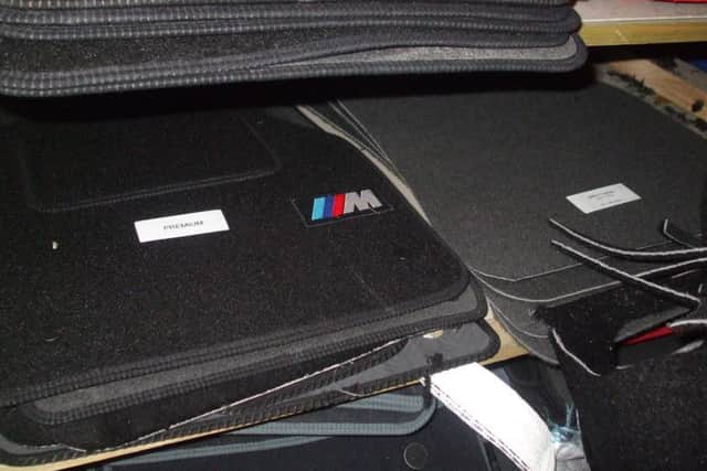 Counterfeit car mats seized in raid