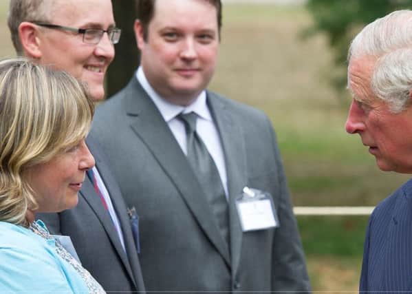 Sarah Robinson meets Prince Charles as part of the Coronation Meadows project