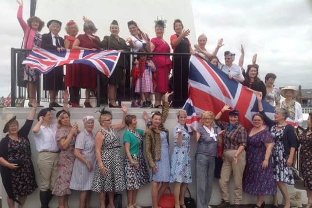 The Red Rosettes at a 1940s day in Lytham