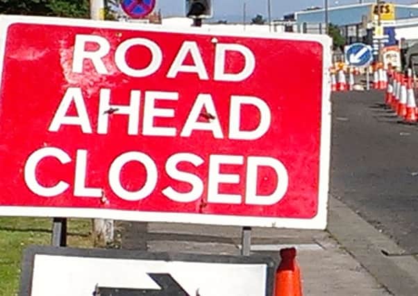Road closure at Heysham bypass.