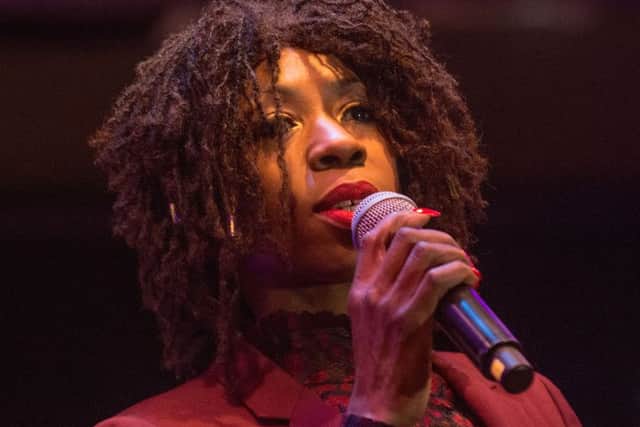 Pictures Martin Bostock. Preston Christmas lights switch on. Heather Small.