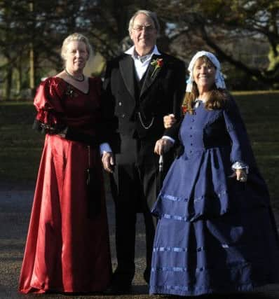 Chorley celebrates Lancashire Day at Astley Hall.  Pictured are Jayne Warburton-Ball, Barrie Holding and Susan Edge from Friends of Astley Hall.