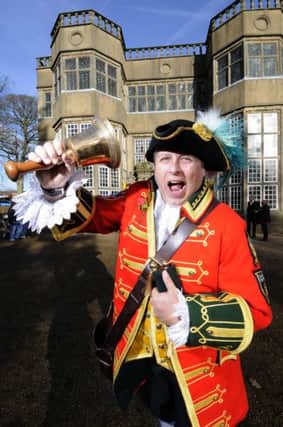 Chorley celebrates Lancashire Day at Astley Hall.  Southport town crier Darryl Counsell.
