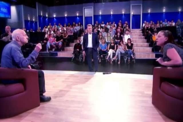 The confrontation on TV