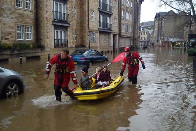 Susan Millward sent this photo of firemen giving her children a ride whilst evacuating the flats on lower St Georges Quay on Sunday.