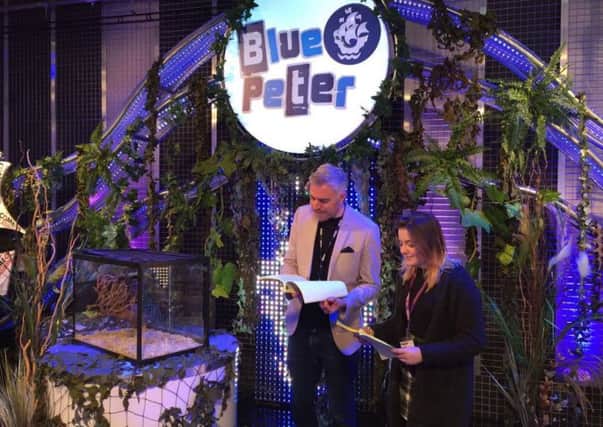Charlotte Bower, 16, from Chorley got the chance to work on the set of CCBC show Blue Peter.