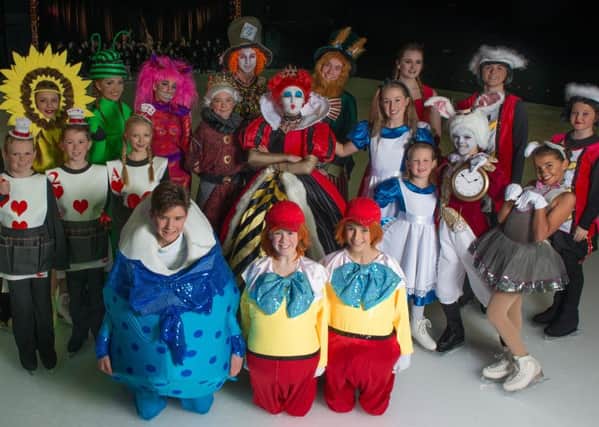 Some of the cast of Alice in Wonderland on Ice, which is opening on Sunday at the Pleasure Beach Arena